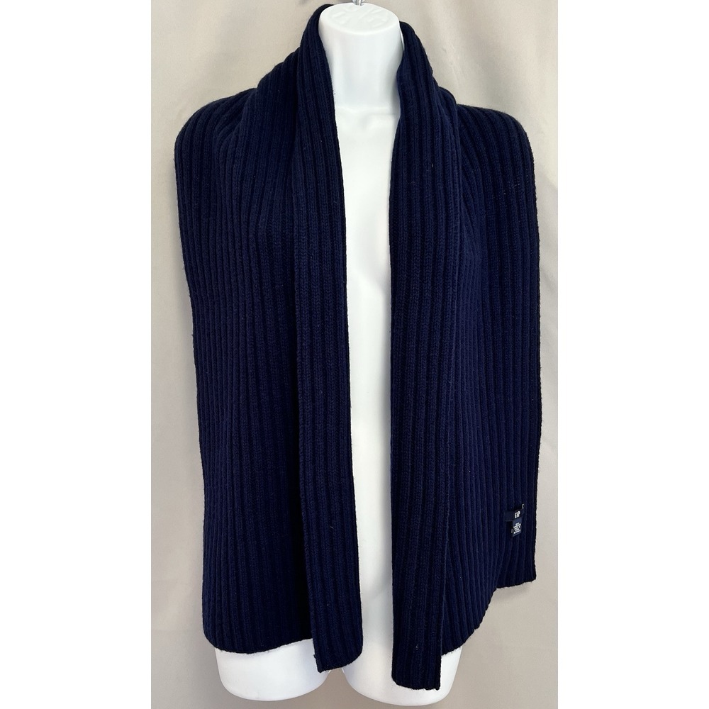 Gap Men's Navy Blue 100% Lambswool Scarf
